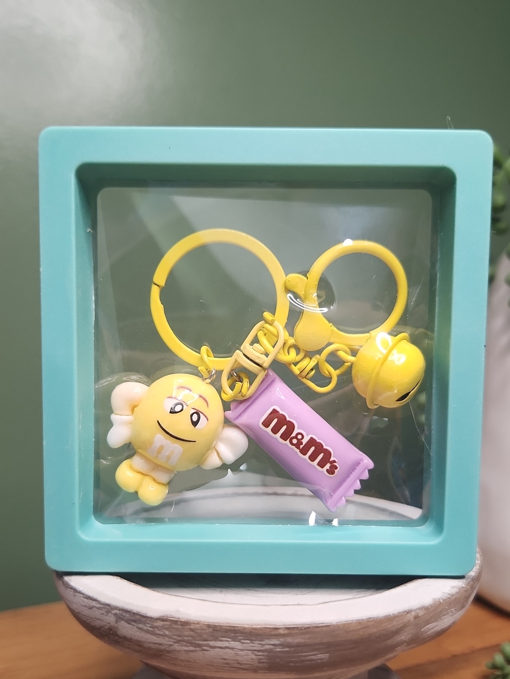 M & M Bag Charm/Key Chain, Yellow